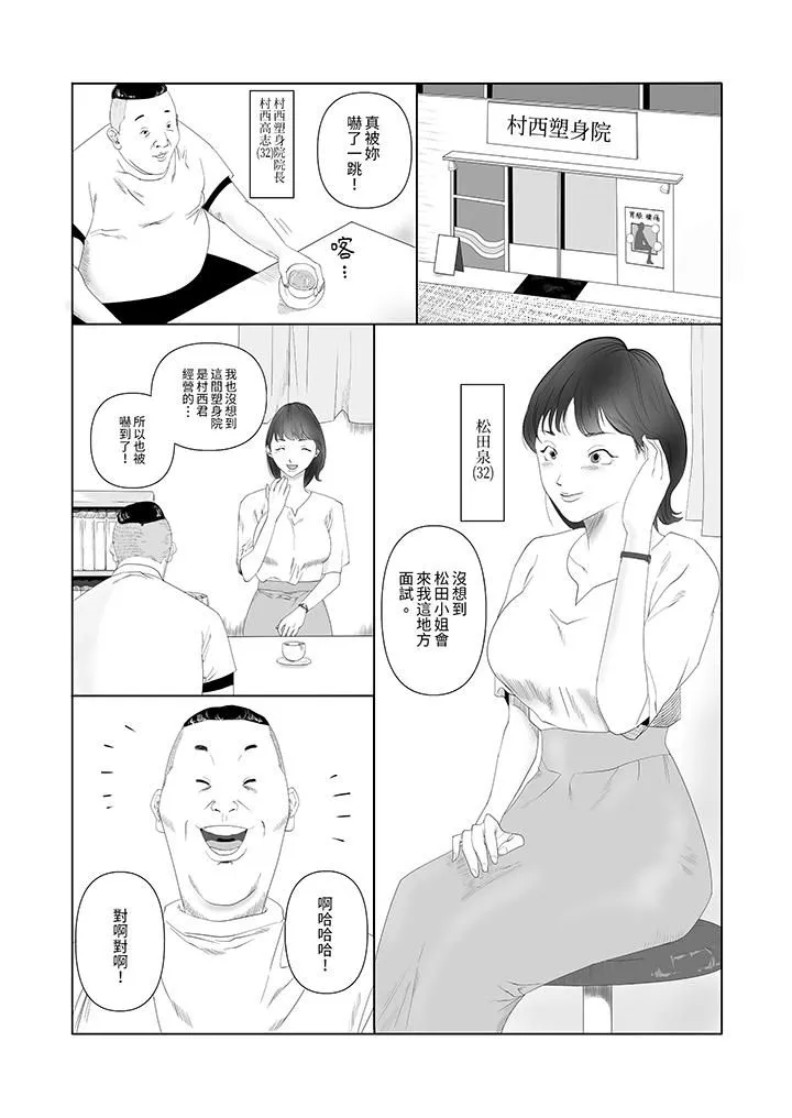 在塑身院上班的妻子似乎有些不對勁第1話